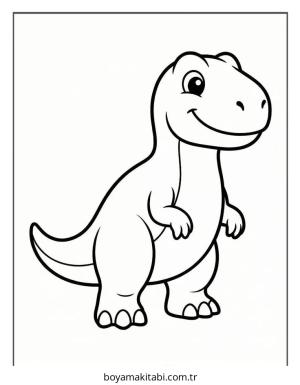 Dinazor boyama sayfası – eğitici aktivite, yaratıcılık