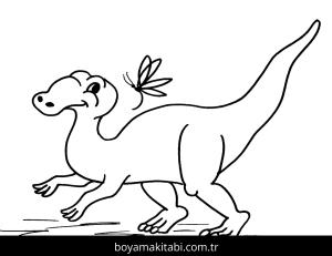 Dinazor boyama sayfası – el becerilerini geliştirir, boyama çalışması