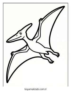 Dinazor boyama sayfası – sevimli karakter, sanatsal çalışma