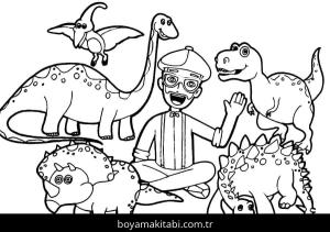 Dinazor boyama sayfası – sanatsal çalışma, çocuklar için