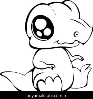 Dinazor boyama sayfası – çocuk aktivitesi, PDF indir