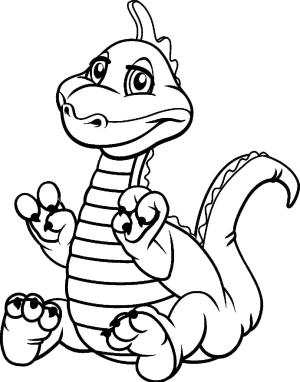 Dinazor boyama sayfası, coloring page, Dost canlısı dinozor,
