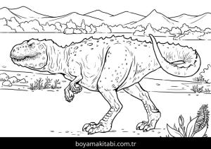 Dinazor boyama sayfası – boyama etkinliği, çocuk aktivitesi