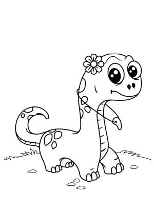 Dinazor boyama sayfası,  coloring page, Sevimli Dinozor, 