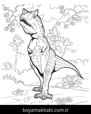 Dinazor boyama sayfası – boyama çalışması, yaratıcılığı geliştirir