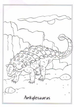 Dinazor boyama sayfası, coloring page, Ankilozor,