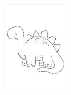 Dinazor boyama sayfası, coloring page, Bebek Uzun Boyunlu Dinozor,