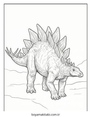 Dinazor boyama sayfası – eğlenceli etkinlik, el becerilerini geliştirir