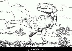 Dinazor boyama sayfası – eğitici aktivite, yaratıcılık