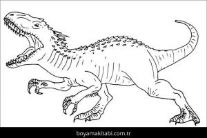 Dinazor boyama sayfası – kolay boyama, eğitici aktivite