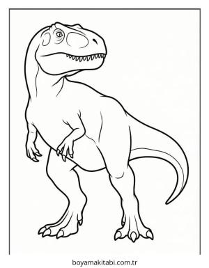 Dinazor boyama sayfası – okul öncesi, evde etkinlik