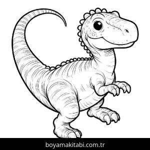 Dinazor boyama sayfası – keyifli zaman, renkli çizimler