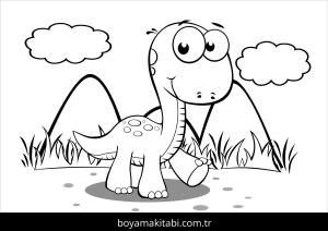 Dinazor boyama sayfası – yaratıcılık, eğlenceli etkinlik