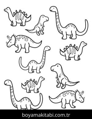 Dinazor boyama sayfası – çocuklar için, çizgi film temalı