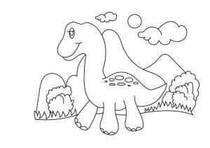 Dinazor boyama sayfası,  coloring page, Bebek Dinozor Yürüyüşü, 