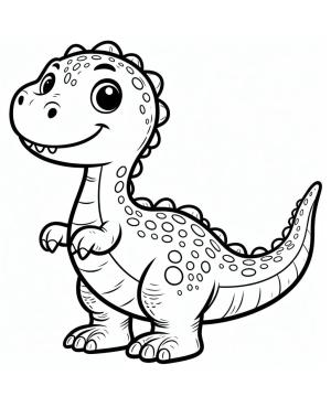 Dinazor boyama sayfası, coloring page, Karikatür Bebek Dinozor,