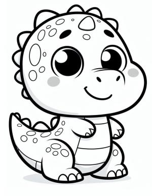 Dinazor boyama sayfası, coloring page, Şirin Bebek Dinozor,