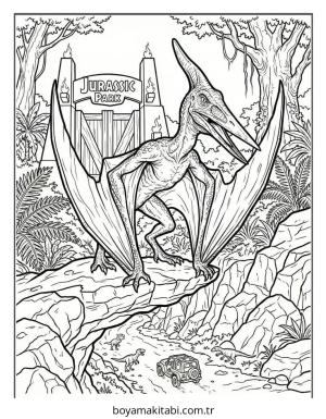 Dinazor boyama sayfası – eğlenceli etkinlik, el becerilerini geliştirir