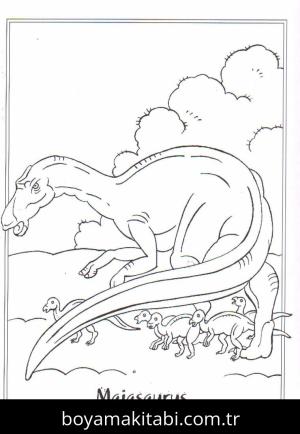 Dinazor boyama sayfası – sanatsal çalışma, çocuklar için
