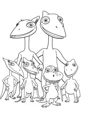 Dinozor Treni boyama sayfası,  coloring page, Aile Dinozor, 