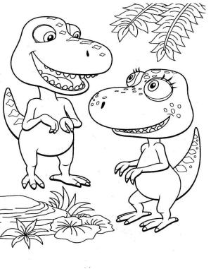 Dinozor Treni boyama sayfası,  coloring page, Annie Ve Dostum, 