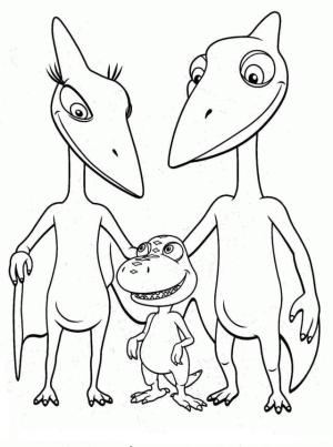 Dinozor Treni boyama sayfası,  coloring page, Sevimli Dinozor Ailesi, 