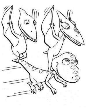 Dinozor Treni boyama sayfası,  coloring page, Sevimli Dinozor, 