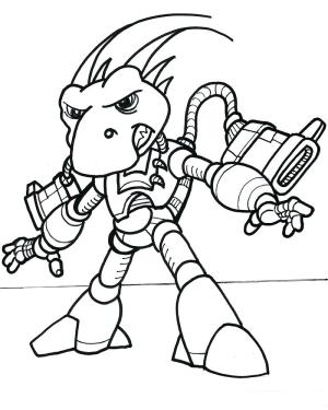 Dinozor boyama sayfası,  coloring page, Robot Dinozor, 