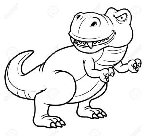 Dinozor boyama sayfası,  coloring page, T-Rex With Big Nose, 