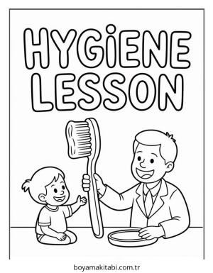 Diş boyama sayfası – yaratıcılık, eğlenceli etkinlik