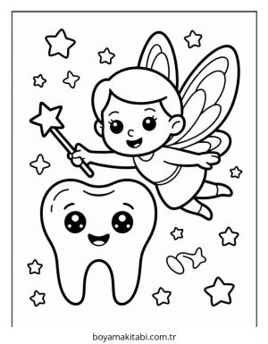 Diş boyama sayfası – yaratıcılığı geliştirir, keyifli zaman