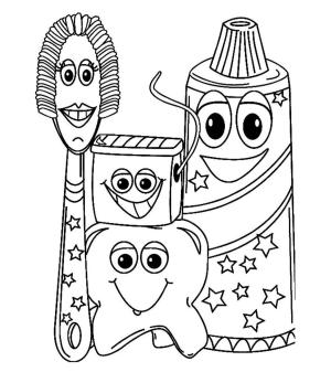 Diş boyama sayfası,  coloring page, Diş ve Aile, 