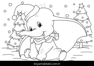 Disney Noel boyama sayfası – boyama çalışması, yaratıcılığı geliştirir