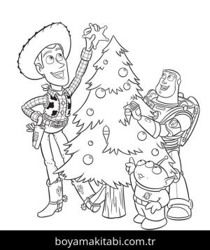 Disney Noel boyama sayfası – el becerilerini geliştirir, boyama çalışması