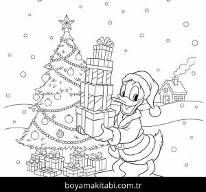 Disney Noel boyama sayfası – boyama etkinliği, çocuk aktivitesi