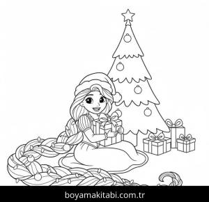 Disney Noel boyama sayfası – kolay boyama, eğitici aktivite