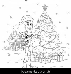Disney Noel boyama sayfası – keyifli zaman, renkli çizimler