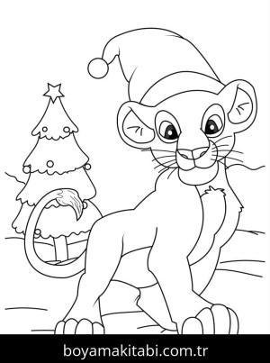 Disney Noel boyama sayfası – basit çizim, kolay boyama