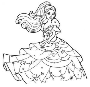 Disney Prensesi boyama sayfası,  coloring page, Güzel Barbie Prenses, 