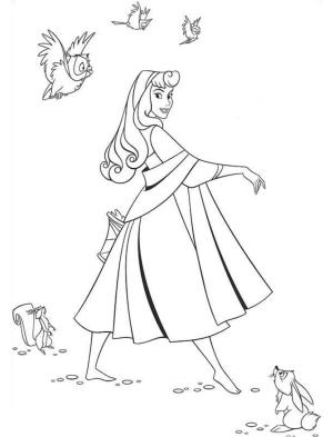 Disney Prensesi boyama sayfası,  coloring page, Prenses Aurora Yürüyüşü, 