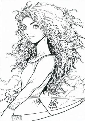 Disney Prensesi boyama sayfası,  coloring page, Merida Hayran Sanatı, 