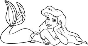 Disney Prensesi boyama sayfası,  coloring page, Mutlu Prenses Ariel, 