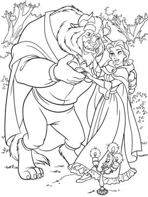 Disney Prensesi boyama sayfası,  coloring page, Canavar ve Belle Dansı, 