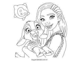 Disney boyama sayfası – çocuklar için, çizgi film temalı