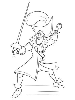 Disney boyama sayfası,  coloring page, Capitão Gancho, Vilão Da Disney, 