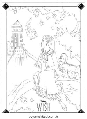 Disney boyama sayfası – PDF indir, sevimli karakter