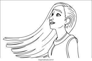 Disney boyama sayfası – çizgi film temalı, basit çizim