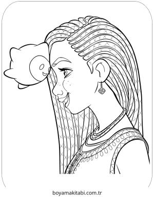 Disney boyama sayfası – sevimli karakter, sanatsal çalışma