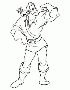 Disney boyama sayfası,  coloring page, Gaston Disney Villain, 