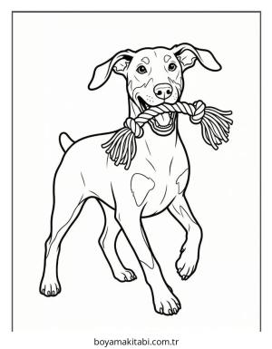 Doberman boyama sayfası – yaratıcılığı geliştirir, keyifli zaman